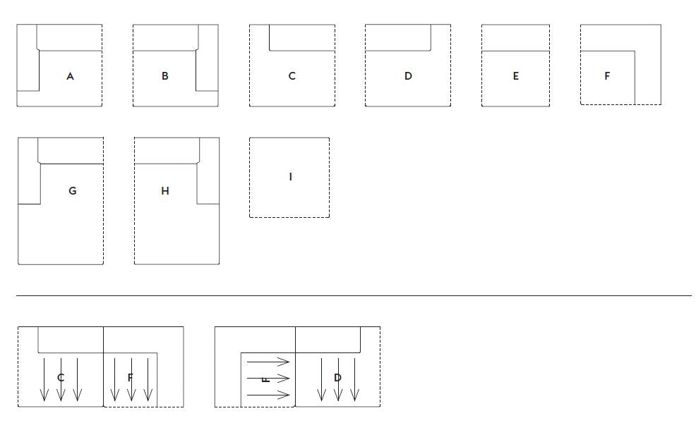 Connect - Soft - Sofa 3 seter Config 3