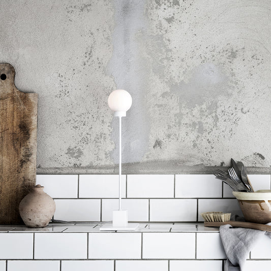Snowball - Bordlampe - Hvit / stål