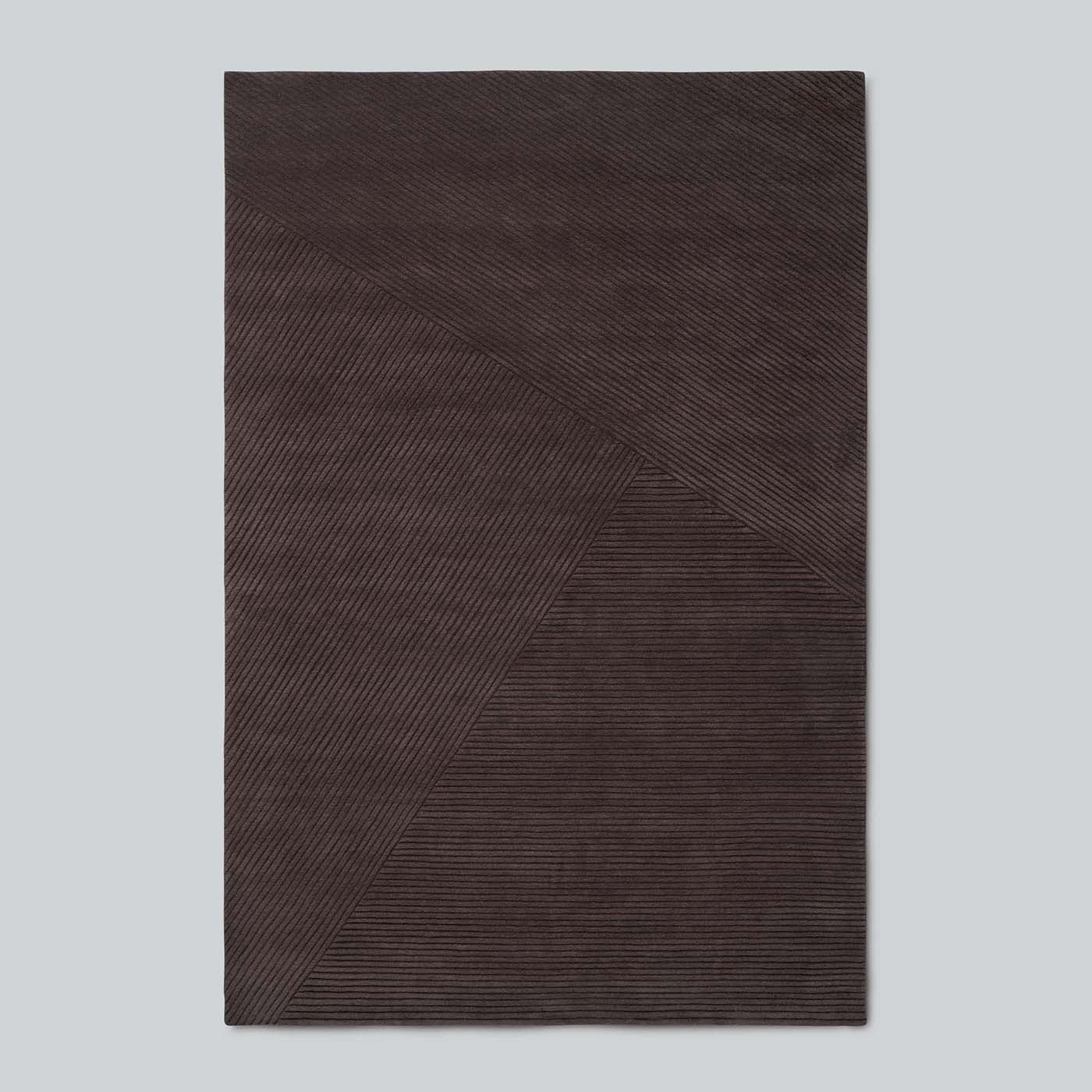 Row Gulvteppe 200x300 Mørk Brun