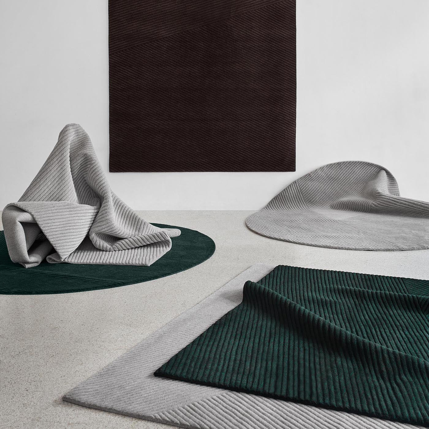 Row Gulvteppe 200x300 Mørk Brun